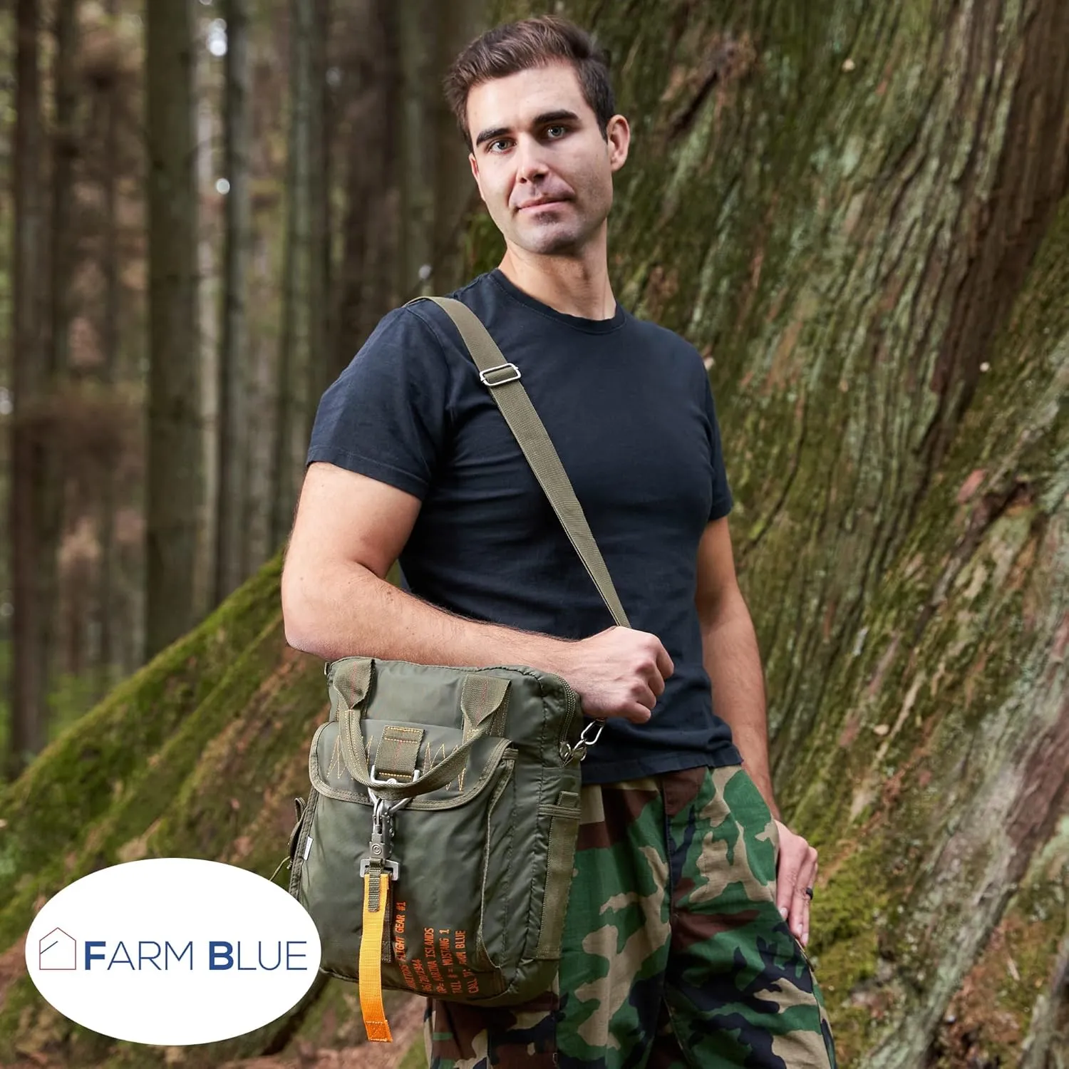 Farm Blue Tactical Flight Bag  Aviators Parachute Pilot Helmet Bag - Military Style