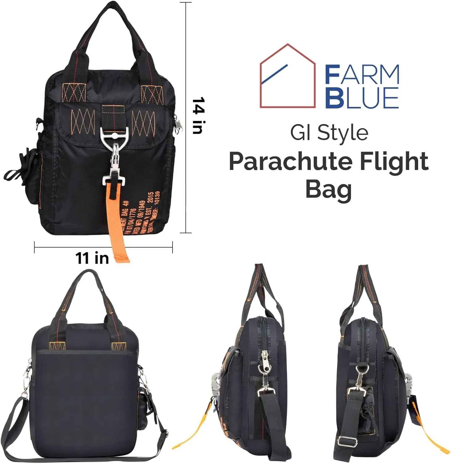 Farm Blue Tactical Flight Bag  Aviators Parachute Pilot Helmet Bag - Military Style