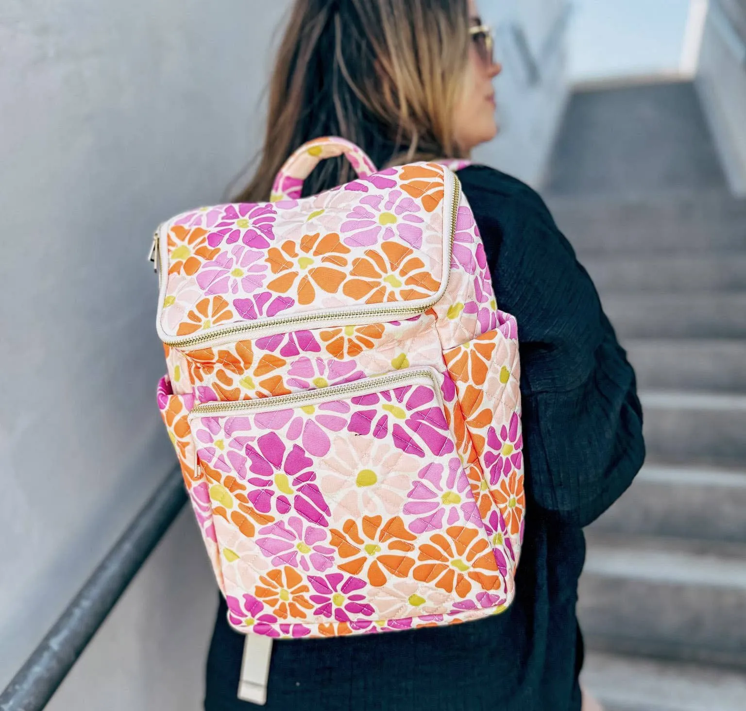 Floral Pattern Cosmetic Bag