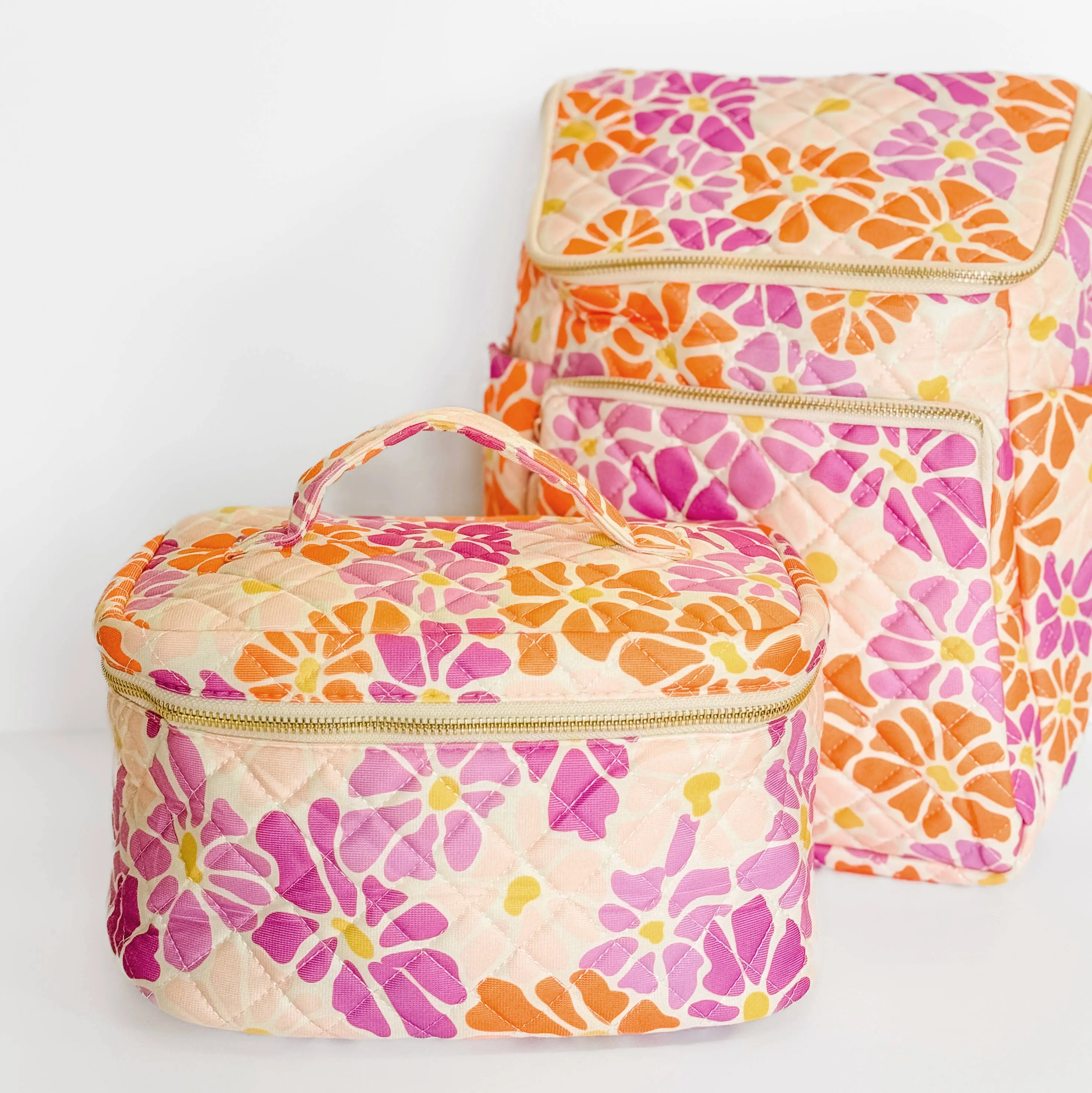 Floral Pattern Cosmetic Bag