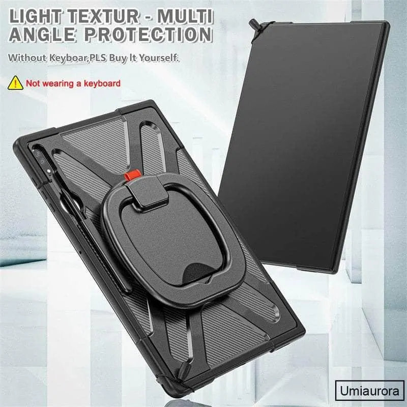 Galaxy Tab S9 Ultra Rotation Hand Ring Stand Rugged Case