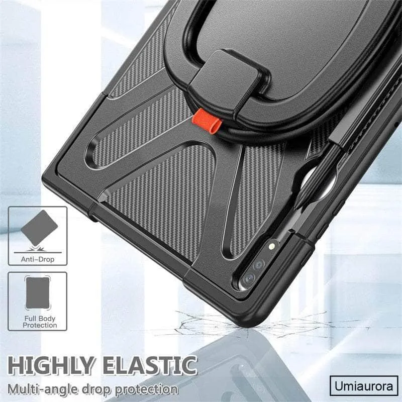 Galaxy Tab S9 Ultra Rotation Hand Ring Stand Rugged Case