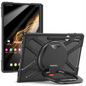 Galaxy Tab S9 Ultra Rotation Hand Ring Stand Rugged Case