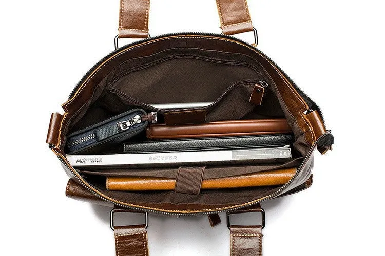 Genuine Leather Casual Men's Briefcase