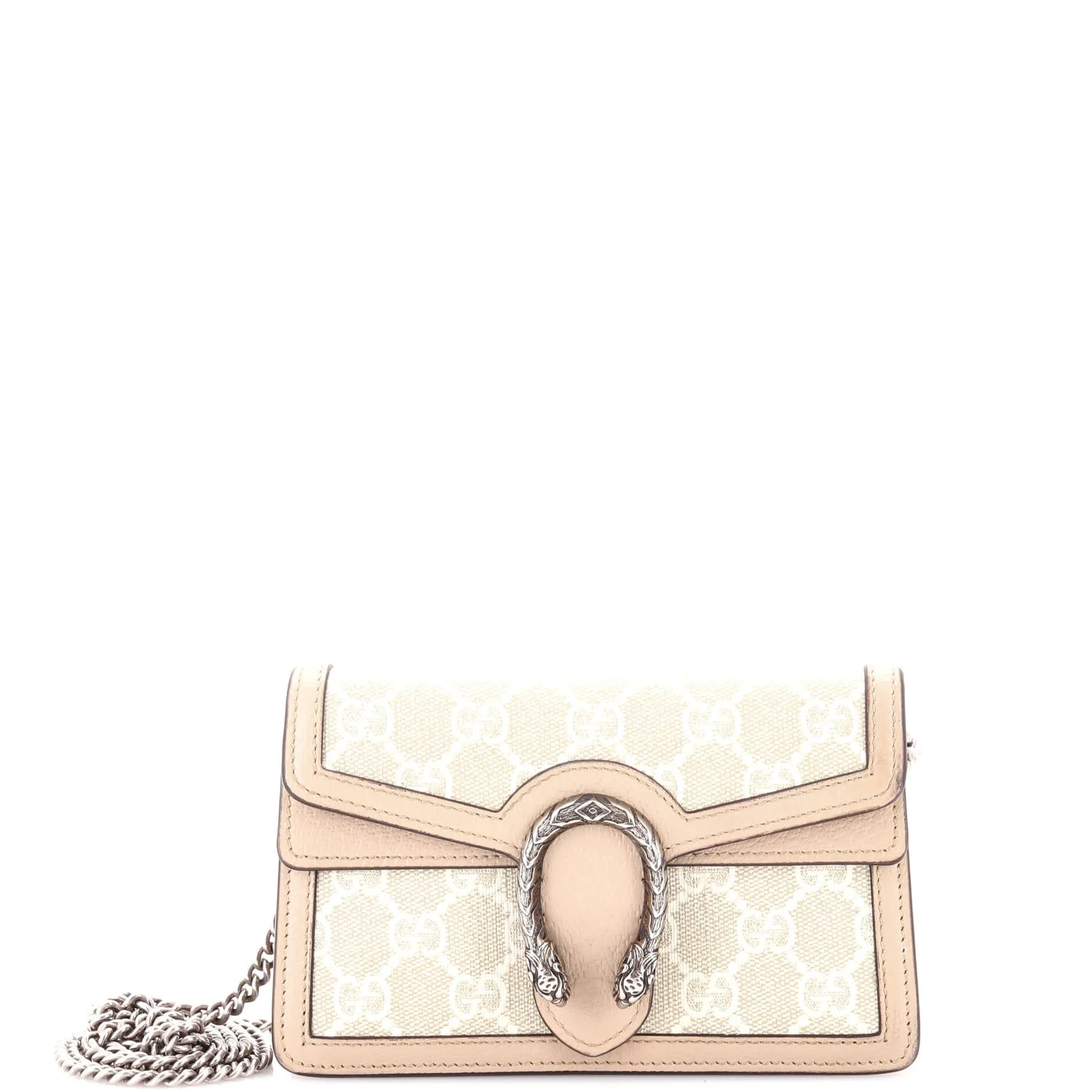 GUCCI Dionysus Bag GG Coated Canvas with Leather Super Mini
