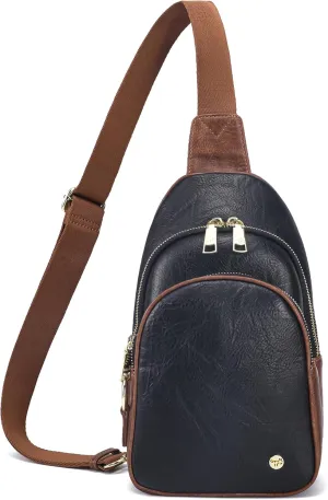 Haytijoe Crossbody Bags for Women Leather Sling Bag Anti-theft Cross Body Bag Travel Sling Purse Chest Bags Fanny Packs