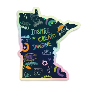Holographic MN sticker - Boy Elements