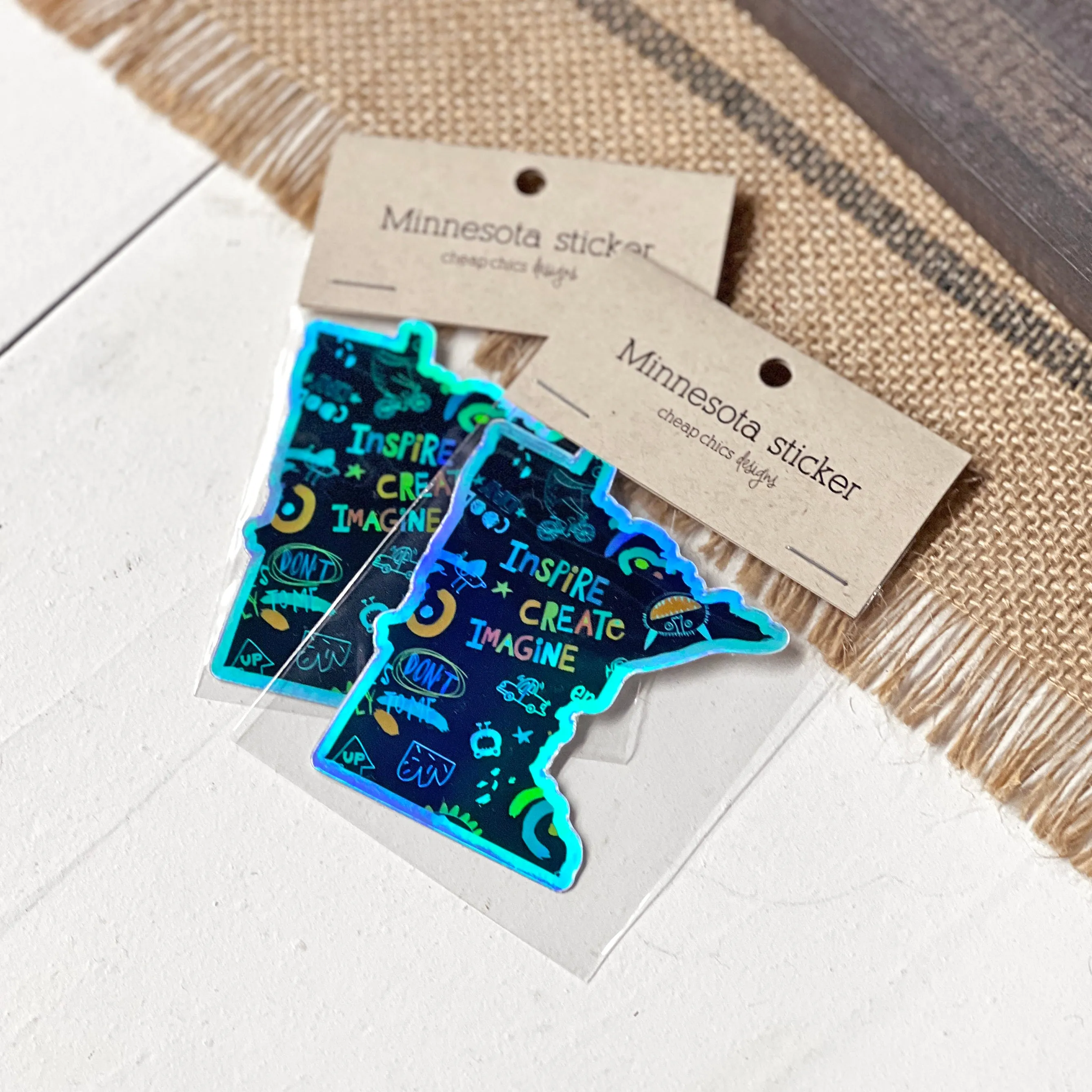 Holographic MN sticker - Boy Elements