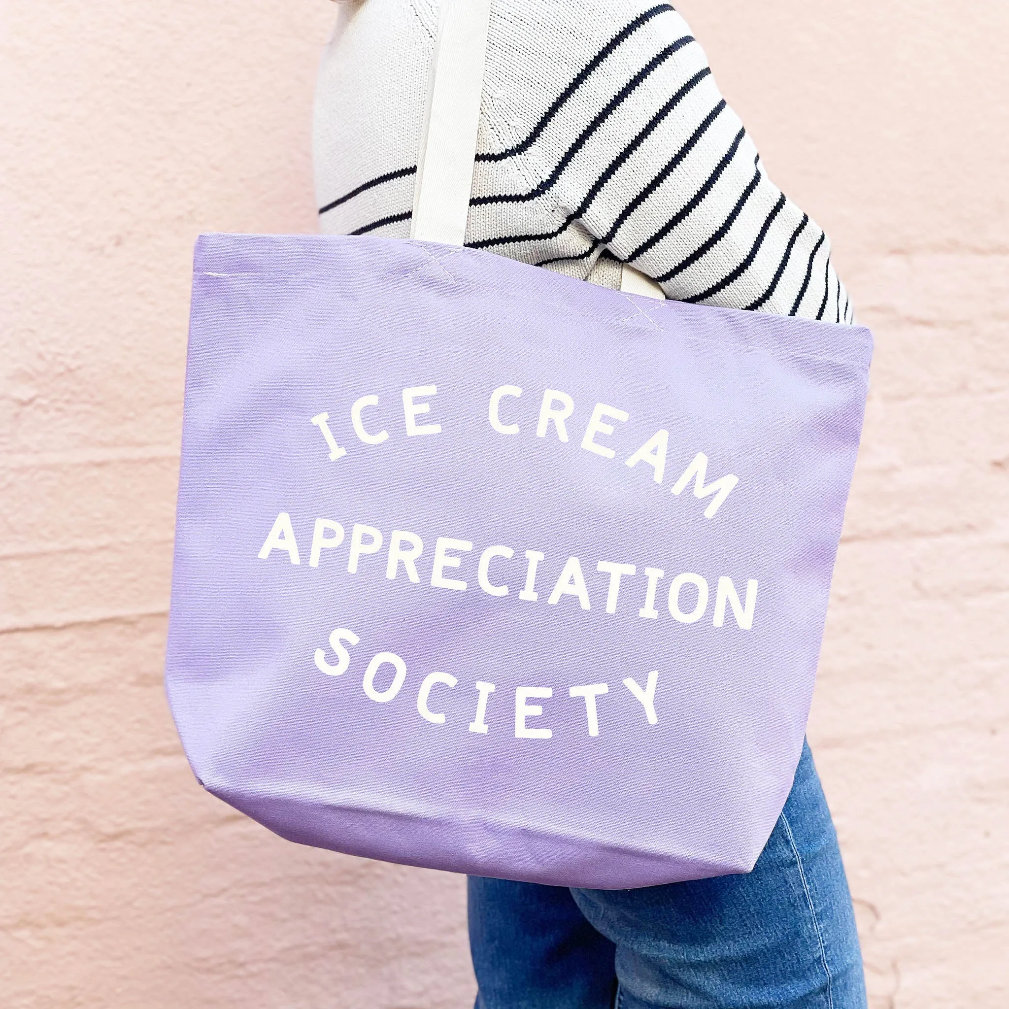Ice Cream Appreciation Society Lavender Tote Bag