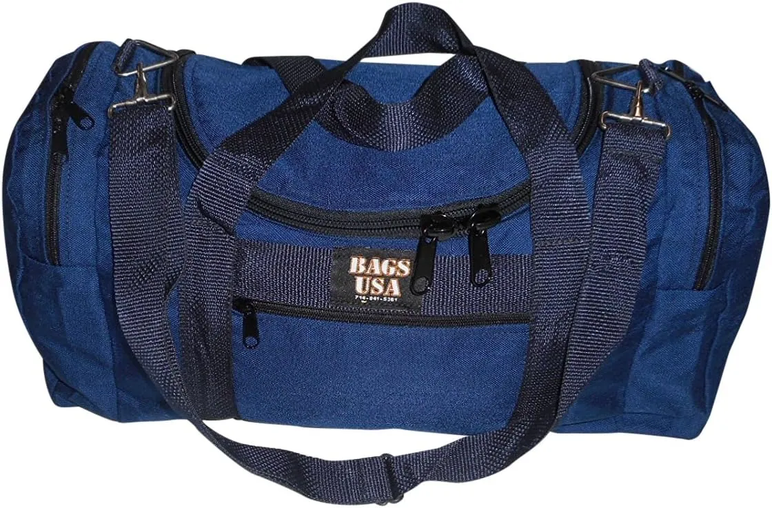 Large Triple Duffle with U Opening, Front Pocket and Two Side Compartment, Perfect Cabin Bag Made in USA.