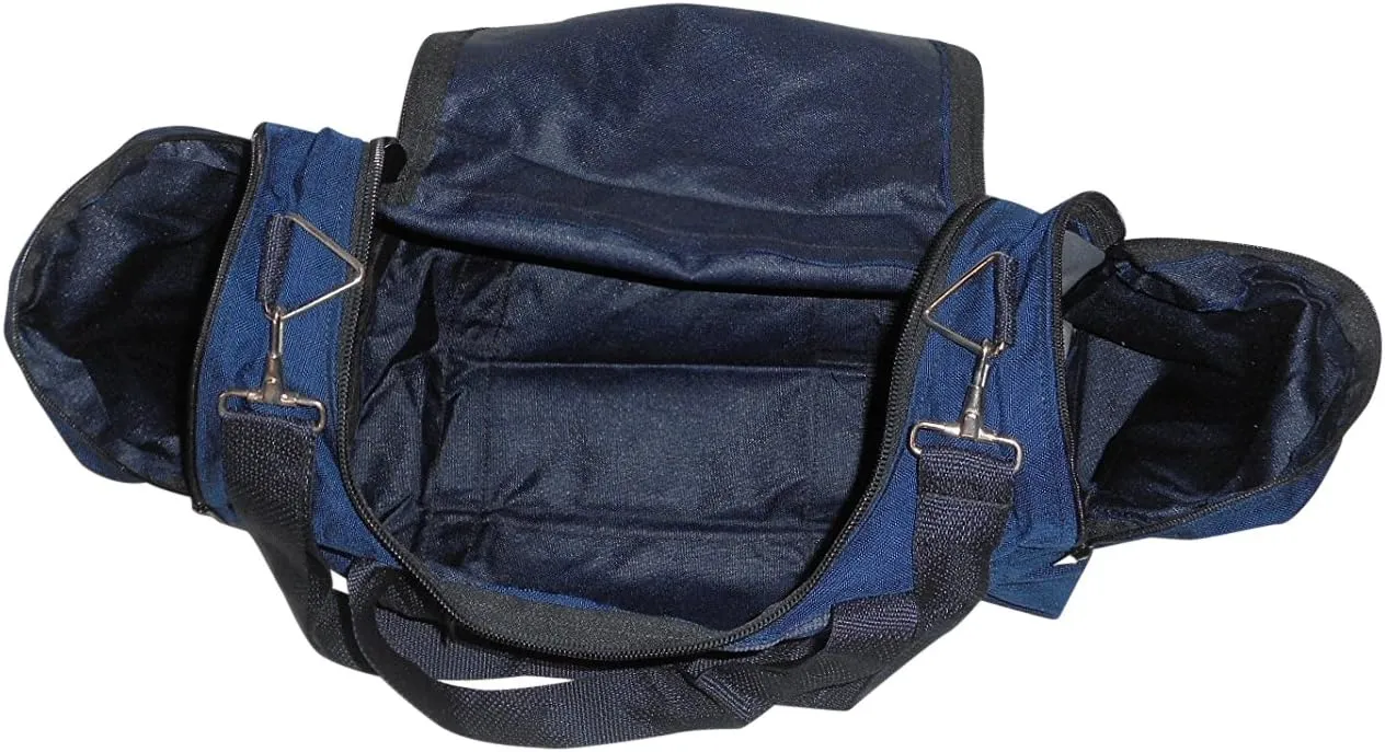 Large Triple Duffle with U Opening, Front Pocket and Two Side Compartment, Perfect Cabin Bag Made in USA.
