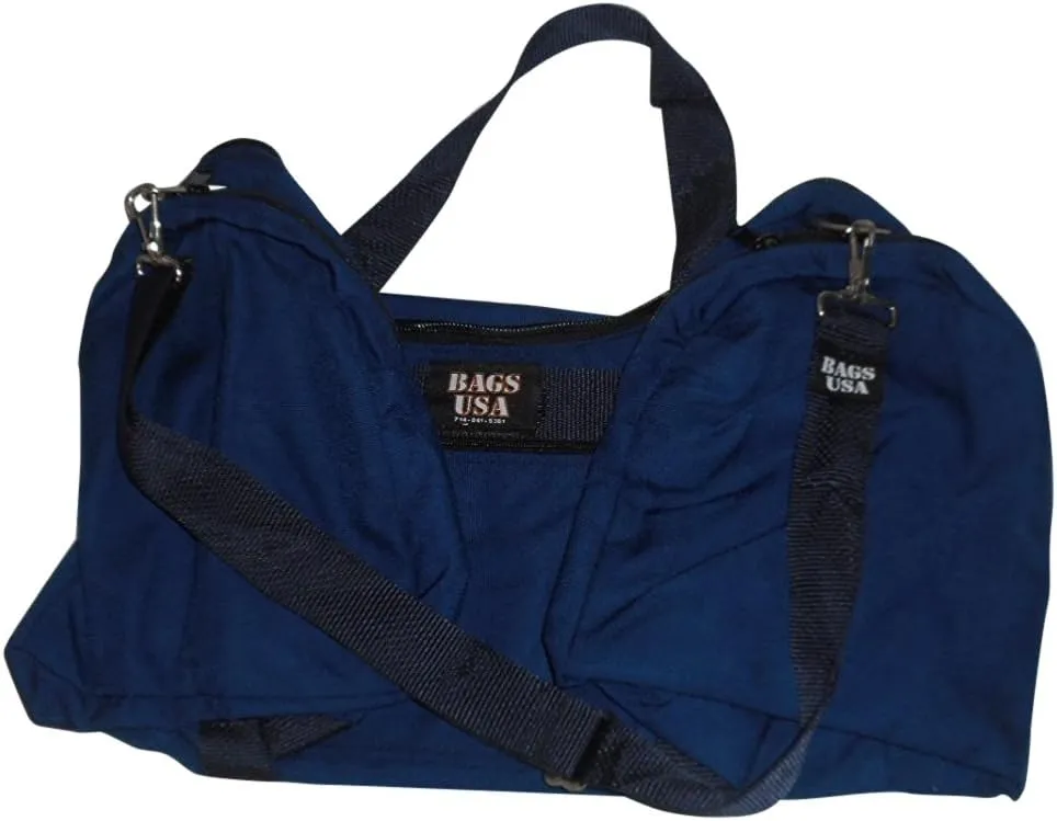 Large Triple Duffle with U Opening, Front Pocket and Two Side Compartment, Perfect Cabin Bag Made in USA.