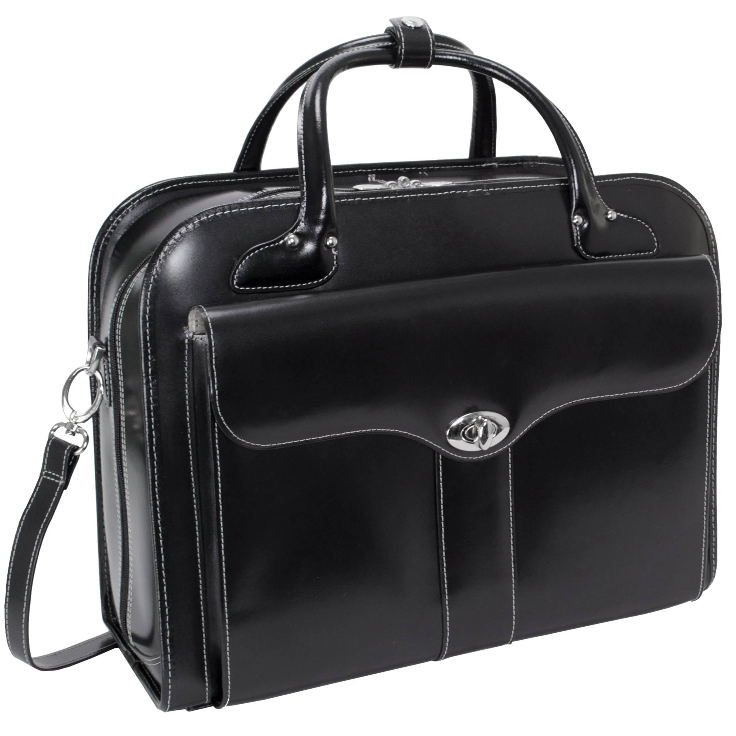 McKlein BERKELEY 15.4" Leather Patented Detachable -Wheeled Ladies' Briefcase