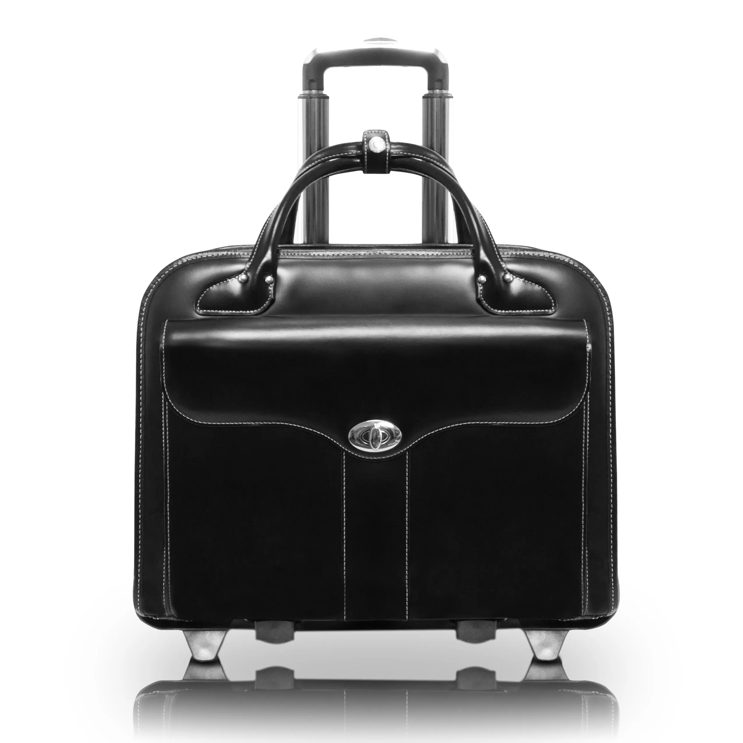McKlein BERKELEY 15.4" Leather Patented Detachable -Wheeled Ladies' Briefcase