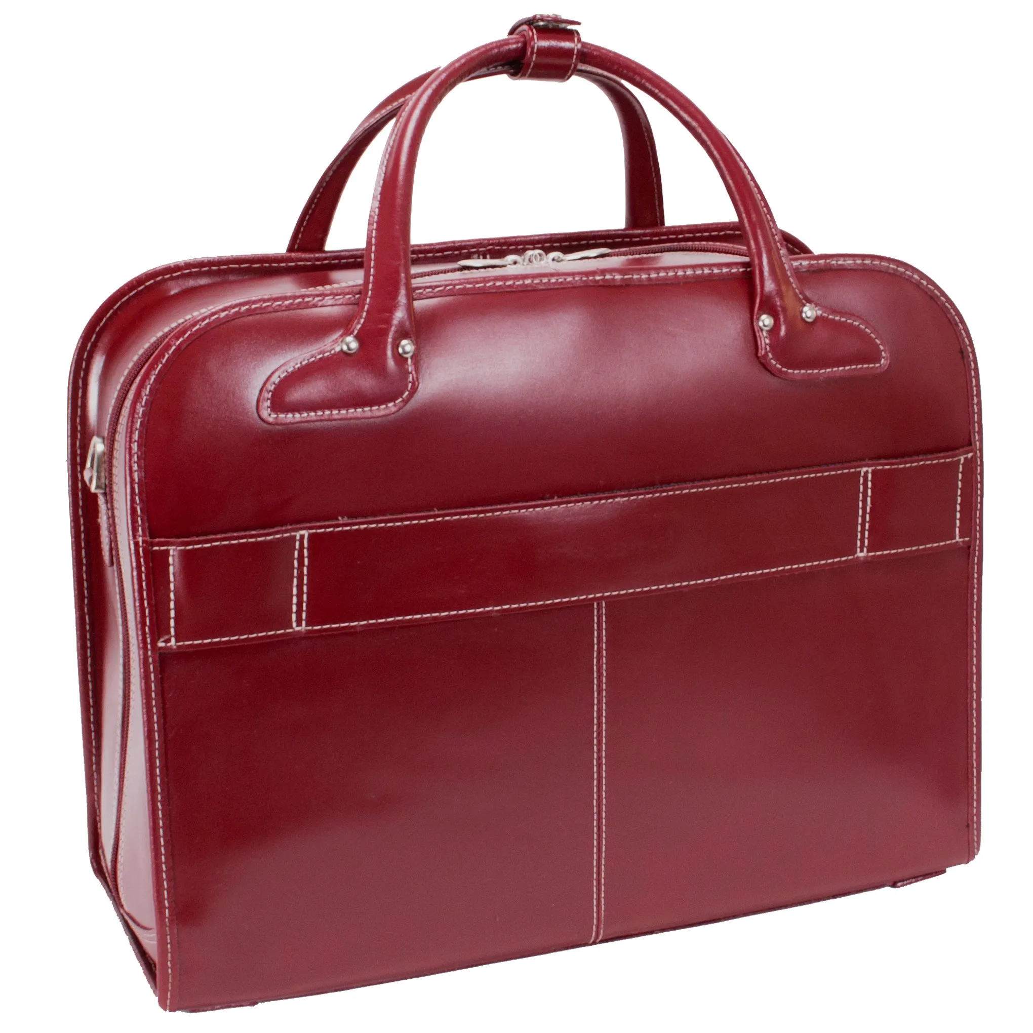 McKlein BERKELEY 15.4" Leather Patented Detachable -Wheeled Ladies' Briefcase