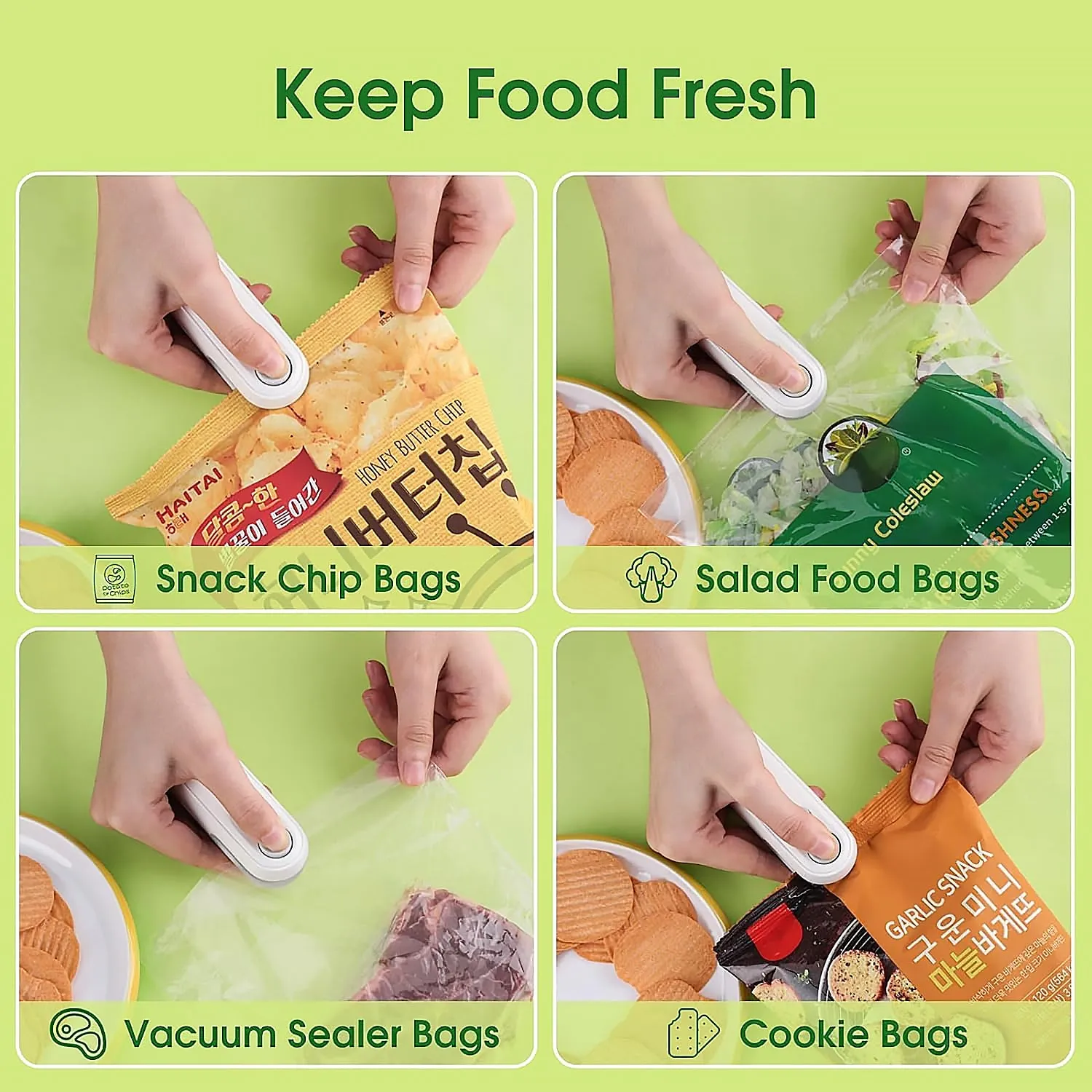 Mini 2-in-1 Bag Sealer & Cutter for Food Storage