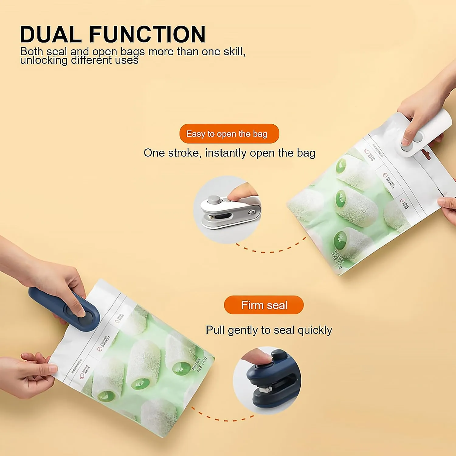 Mini 2-in-1 Bag Sealer & Cutter for Food Storage