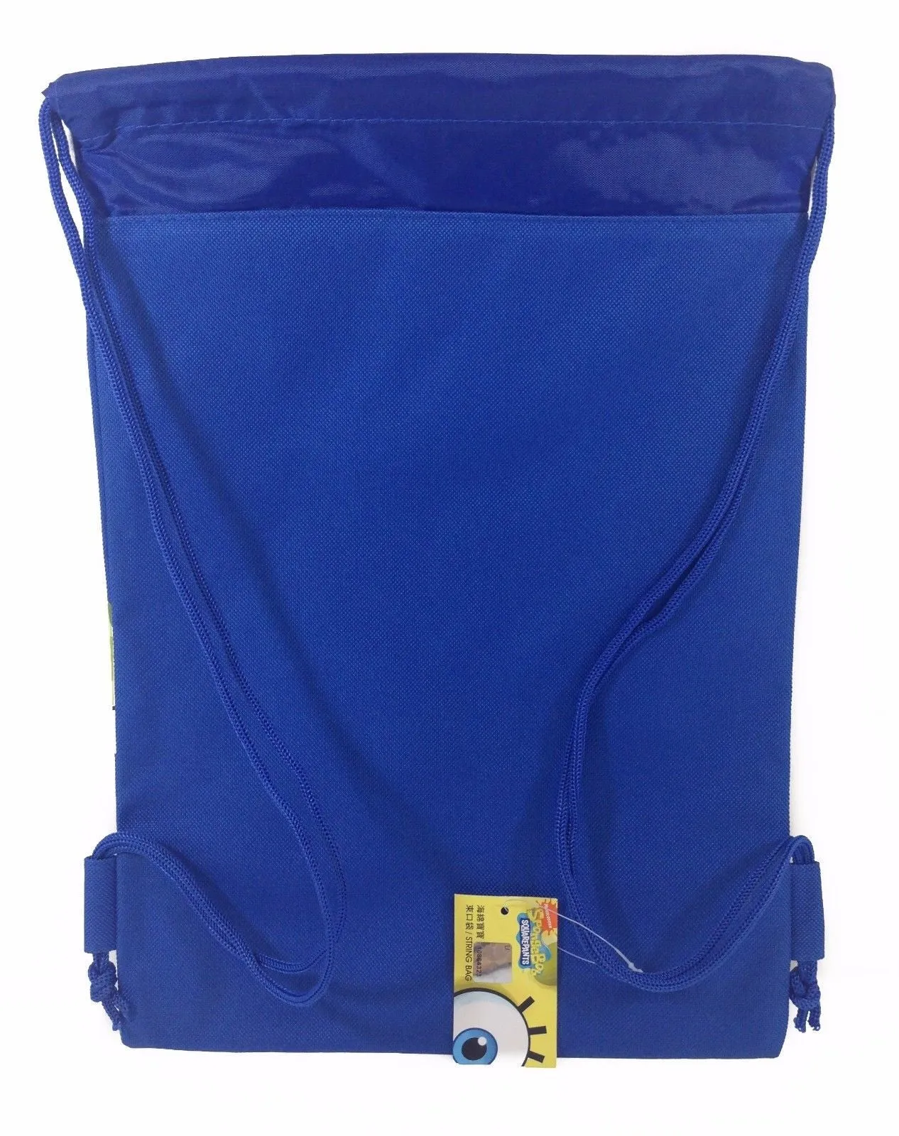 Nickelodeon SpongeBob Squarepants Drawstring Backpack School Blue Sport Gym Bag