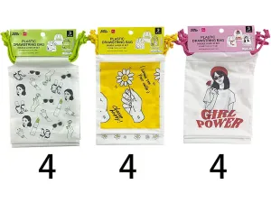 Plastic Drawstring Bag  Double Layer 3P Set