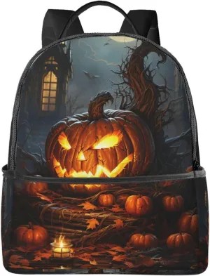 Pumpkin lantern Laptop Backpack Travel Fashion Backpacks for Women Men Computer Bag Lightweight Hiking Daypack