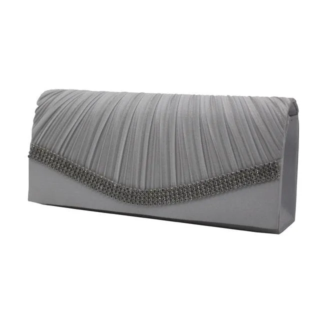 Satin Flap Hand Holding Bag For Wedding Party