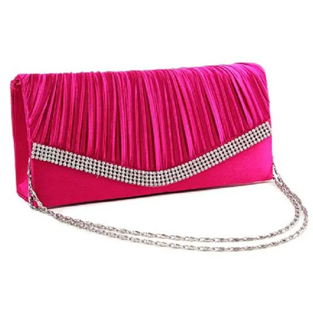 Satin Flap Hand Holding Bag For Wedding Party