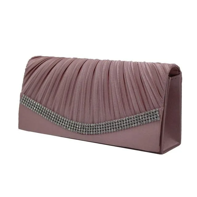 Satin Flap Hand Holding Bag For Wedding Party