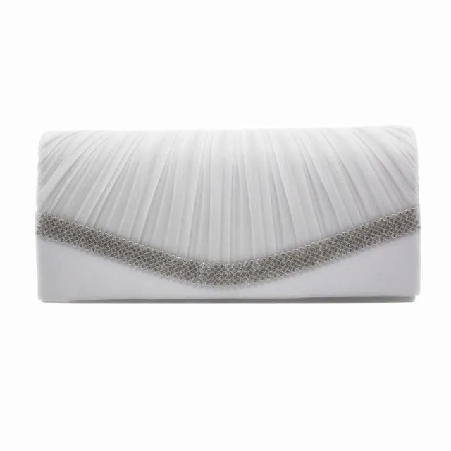 Satin Flap Hand Holding Bag For Wedding Party