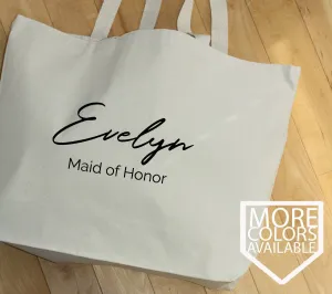 set of 6 7 8 9 personalized canvas bridesmaid Tote bags Custom Bridal Party favors bag bridal shower favors rose gold navy black -LTB3CHTV