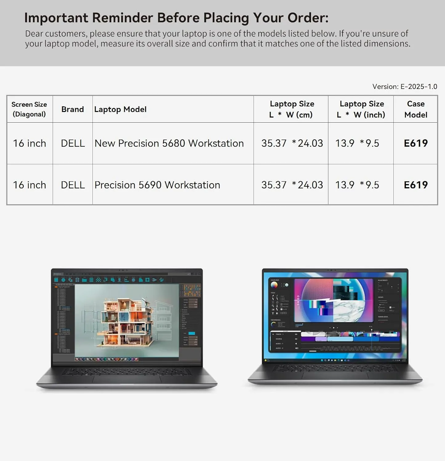 Smatree 16.3 inch Laptop Sleeve for DELL XPS 16 9640 Laptop, for 16 inch DELL Precision 5680/5690 Workstation, Computer Case with Accessory Pocket, YKK Zipper, Patented Super Corner Design (E619)