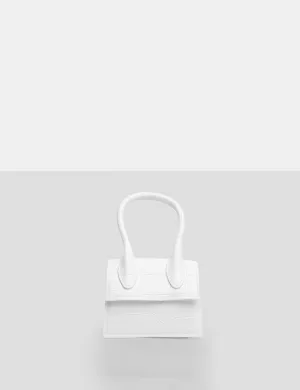 The Alora White Rubber Effect Mini Bag