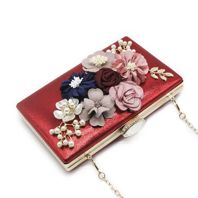 Women Messenger Bags Flower Clutches Evening