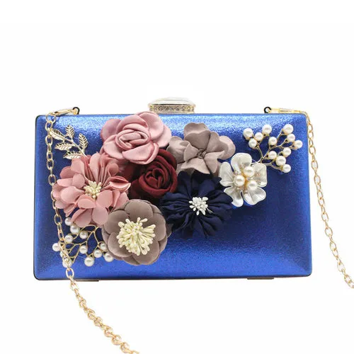 Women Messenger Bags Flower Clutches Evening