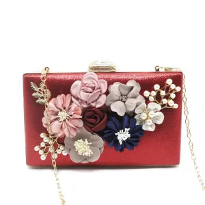 Women Messenger Bags Flower Clutches Evening