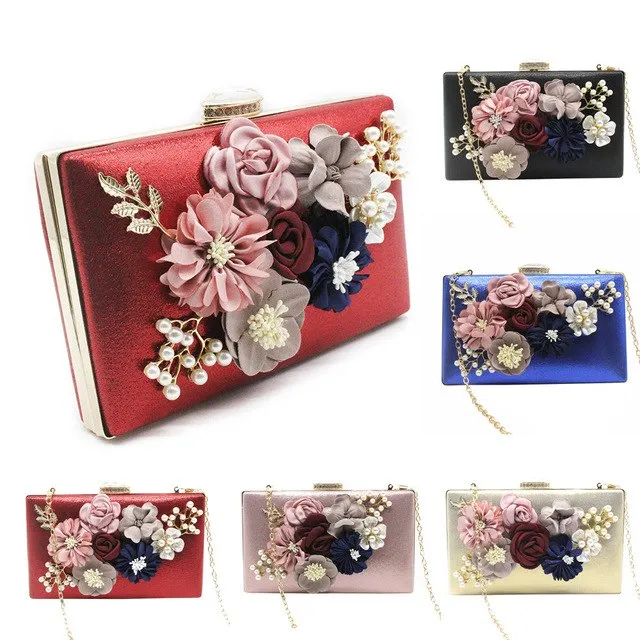 Women Messenger Bags Flower Clutches Evening