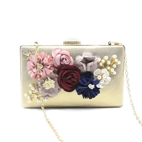 Women Messenger Bags Flower Clutches Evening