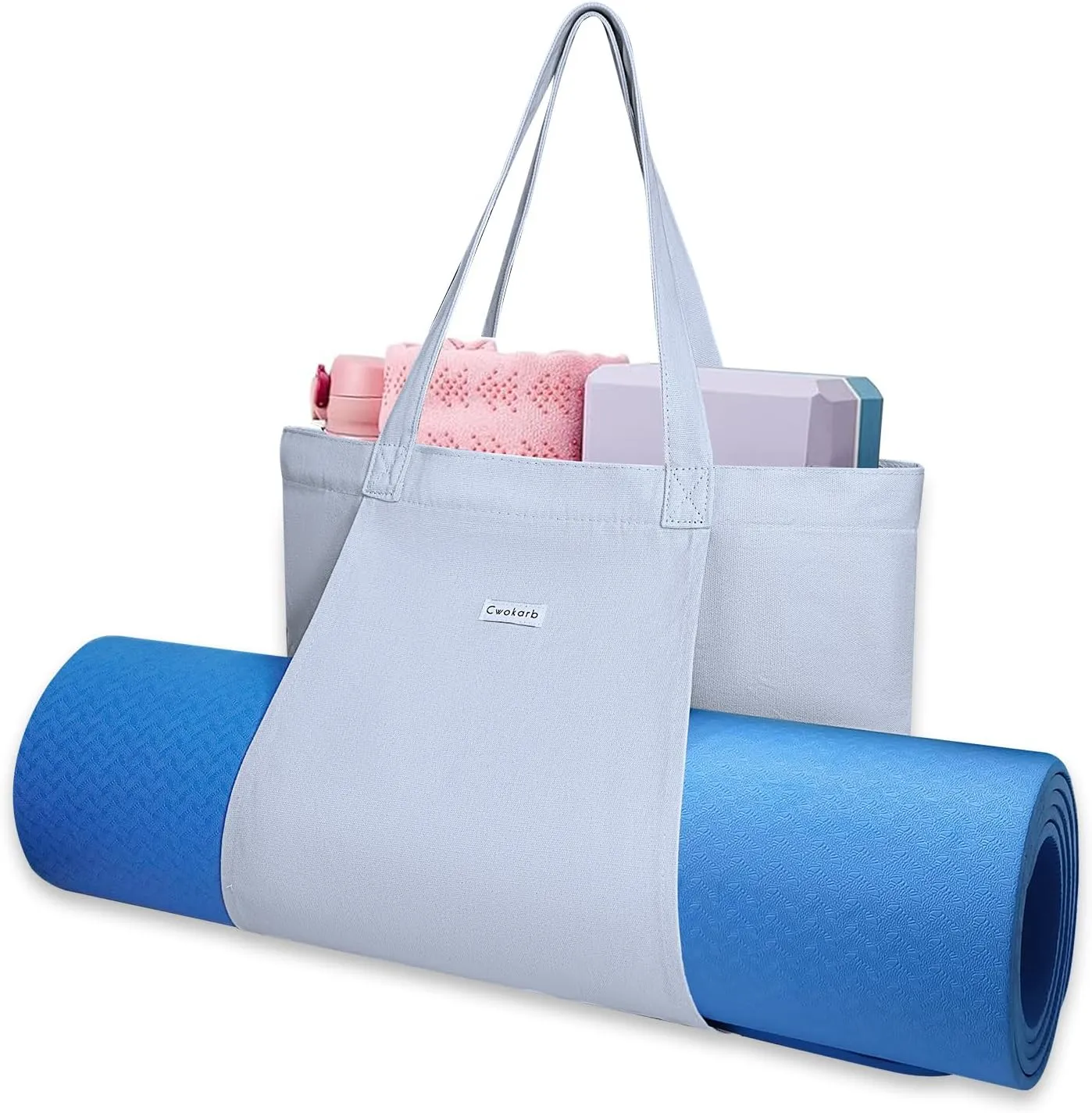 Yoga Bags for Women with Yoga Mats Bags Carrier Carryall Canvas Tote for Pilates Shoulder for Travel Office Beach Workout