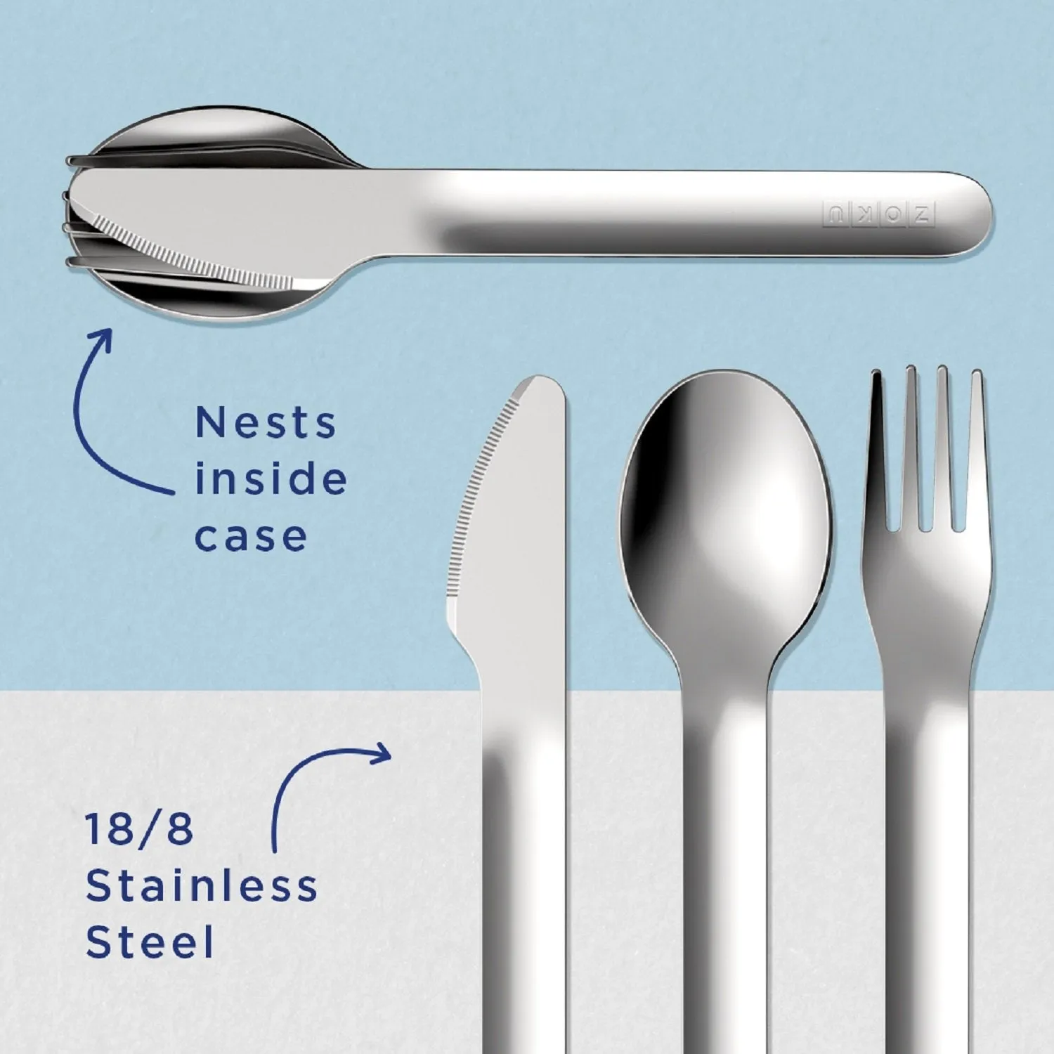 ZOKU Kids Pocket Utensil Set